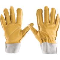 All-Leather Gloves, 7/Small, Grain Leather Palm, Elastic Cuff Oxymax Inc