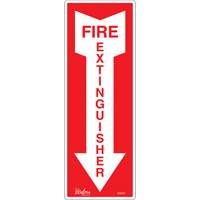 Enseigne «Fire Extinguisher», 5" x 14", Vinyle, Anglais avec pictogramme SHG597 | Oxymax Inc