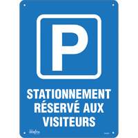 Enseigne « Stationnement réservé aux visiteurs », 10" x 14", Plastique, Français avec pictogramme SHG601 | Oxymax Inc