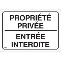 Enseigne « Propriété privée », 14" x 20", Aluminium, Français SHG605 | Oxymax Inc