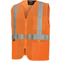 6943 Flame-Resistant Mesh Safety Vest, High Visibility Orange, Small, Polyester Oxymax Inc