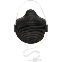 Masques jetables AirWave série M noirs avec SmartStrap<sup>MD</sup> et embout nasal, N95, Certifié NIOSH, Petit SHH515 | Oxymax Inc