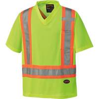 6989 Traffic Micro Mesh T-Shirt, X-Small, High Visibility Lime-Yellow Oxymax Inc