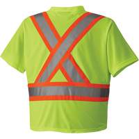 6989 Traffic Micro Mesh T-Shirt, X-Small, High Visibility Lime-Yellow Oxymax Inc