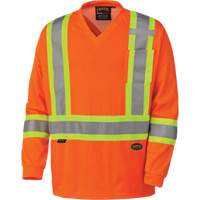 6984 Traffic Micro Mesh Long-Sleeved Safety Shirt, Small, High Visibility Orange Oxymax Inc