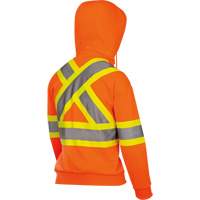 6924W Women's Fleece Hoodie with Zipper, Polyester, X-Small, High Visibility Orange Oxymax Inc