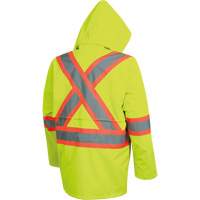 5628 The Rock  Waterproof Safety Jacket, Polyester/Polyurethane, High Visibility Lime-Yellow, Small Oxymax Inc