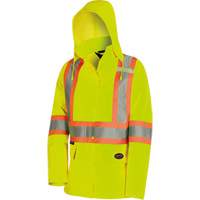 5628W The Rock Women's 300D  Quilted Safety Parka, Polyester/Polyurethane, High Visibility Lime-Yellow, X-Small Oxymax Inc