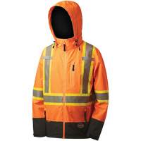 5220 Softshell Waterproof Premium  Safety Jacket, Polyester, High Visibility Orange, 2X-Large Oxymax Inc