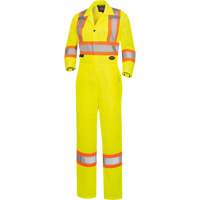 5999AW Combinaison de s&eacute;curit&eacute; routi&egrave;re haute visibilit&eacute; pour femmes, T-petit, Jaune lime haute visibilit&eacute; Oxymax Inc