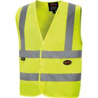 Veste de sécurité haute visibilité en tricot chaîne, Jaune lime haute visibilité, Petit, Polyester, CSA Z96 classe 2 - niveau 2 SHI019 | Oxymax Inc