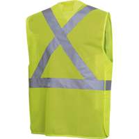 Mesh Safety Vest with 2" Tape, High Visibility Lime-Yellow, 4X-Large/5X-Large, Polyester, CSA Z96 Class 2 - Level 2 SHI028 | Oxymax Inc