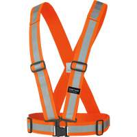 5-Pack High-Visibility Safety Sashes, High Visibility Orange, Silver Reflective Colour, One Size SHI031 | Oxymax Inc