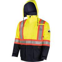 4485 Manteau de s&eacute;curit&eacute; Defender antistatique/ignifuge/anti-arc &eacute;lectrique en trilamin&eacute;, Petit, Noir/Jaune haute visibilit&eacute;, 11 cal/cm² Oxymax Inc