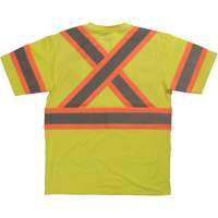 Chemise de s&eacute;curit&eacute; &agrave; manches courtes, Coton, T-petit, Jaune lime haute visibilit&eacute; Oxymax Inc