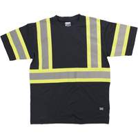 Chemise de s&eacute;curit&eacute; &agrave; manches courtes, Coton, T-petit, Noir Oxymax Inc