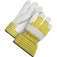Lined Fitter's Gloves with Safety Cuff, 2X-Large, Grain Cowhide Palm, Acrylic-Pile Inner Lining Oxymax Inc