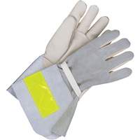 Lined Utility Gloves with 5" Cuff, Grain Cowhide, Size 10 Oxymax Inc