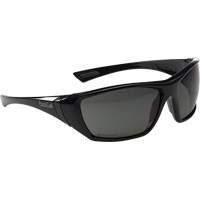 Hustler Hydrophobic Wraparound Safety Glasses, Smoke Lens, Anti-Fog/Anti-Scratch Coating, CSA Z94.3 SHK036 | Oxymax Inc