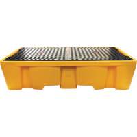 Double palette de d&eacute;versements IBC, Capacit&eacute; de d&eacute;versement 317 gal. US, 89" x 57" x 23" Oxymax Inc
