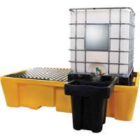 Double palette de d&eacute;versements IBC, Capacit&eacute; de d&eacute;versement 317 gal. US, 89" x 57" x 23" Oxymax Inc