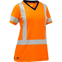 Bisley&reg; Women's X-Back Short Sleeve Shirt, Poly-Cotton, Small, High Visibility Orange Oxymax Inc