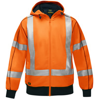 Bisley&reg; X-Back Full Zip Hooded Sweatshirt with Sherpa Lining, Small, High Visibility Orange Oxymax Inc