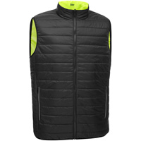 Veste bouffante r&eacute;versible avec X au dos Bisley, Jaune lime haute visibilit&eacute;, Petit, Polyester Oxymax Inc
