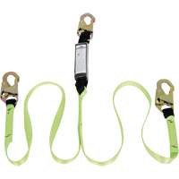 SA-54000-6 Shock Absorbing Lanyard, 6', Snap Hook Center, Snap Hook Leg Ends, Polyester Oxymax Inc
