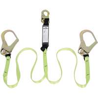 SA-54022-4 Shock Absorbing Lanyard, 4', Form Hook Center, Snap Hook Leg Ends, Polyester Oxymax Inc