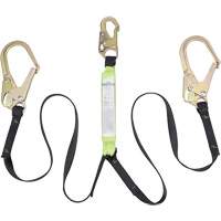 SA-64022-6 Shock Absorbing Lanyard, 6', Form Hook Center, Snap Hook Leg Ends, Polyester Oxymax Inc