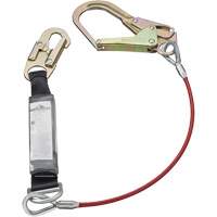 SA-5502-6 Shock Absorbing Lanyard, 6', Form Hook Center, Snap Hook Leg Ends, Galvanized Steel Oxymax Inc