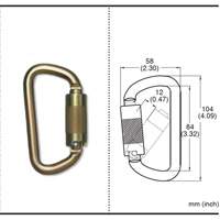 CP-03015-2 Zinc Plated Carabiner with 3/4" Gate Opening, Steel Oxymax Inc