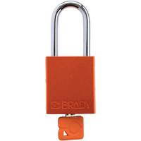 Cadenas de verrouillage de s&eacute;curit&eacute; Velocity Plus, Orange, Cl&eacute;s identiques, Aluminium, Largeur de 1-1/2" Oxymax Inc