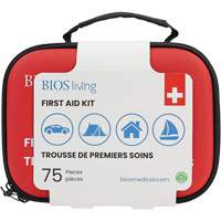 75-Piece Home & Travel First Aid Kit, Nylon Bag Oxymax Inc