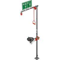 Douche combin&eacute;e avec cuvette ouverte en acier inoxydable et entr&eacute;e sup&eacute;rieure, Socle Oxymax Inc