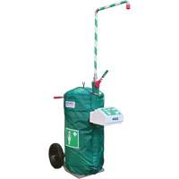 Insulated Mobile Self-Contained Emergency Safety Shower with Eye and Face Wash, 30 gal. Capacity, Meets None Oxymax Inc