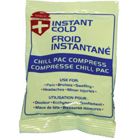 Compresse froide instantan&eacute;e Chill Pac, Froid, Utilisation unique, 4" x 6" Oxymax Inc