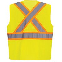 Veste de s&eacute;curit&eacute; &agrave; bandes contrastantes, Jaune lime haute visibilit&eacute;, Petit, Polyester Oxymax Inc