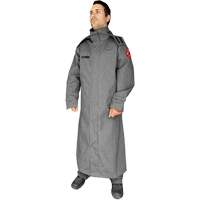 Manteau ignifuge de 52' avec capuchon fixe CoreMAX, Petit, Gris Oxymax Inc