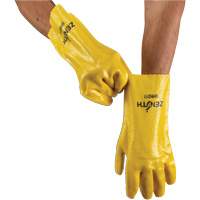 Rough-Finish Chemical-Resistant Gloves, Size 9, 12" L, PVC, Interlock Inner Lining, 47-mil Oxymax Inc