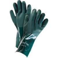 Double Dipped Green Gloves, 14" L, PVC, Cotton Jersey Inner Lining, 70-mil Oxymax Inc