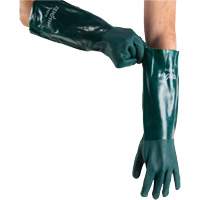Double Dipped Green Gloves, 18" L, PVC, Cotton Jersey Inner Lining, 70-mil Oxymax Inc