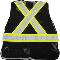 CSA Compliant Surveyor Vest, Black, Medium, Polyester Oxymax Inc