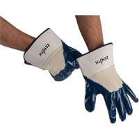 Gants &agrave; poignet de s&eacute;curit&eacute; de poids lourd, 11/2T-Grand, R&ecirc;vetement Nitrile, Enveloppe en Coton Oxymax Inc