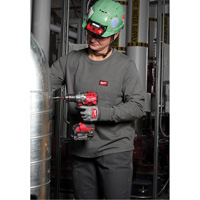 T-shirt &agrave; manches longues avec poches GRIDIRON, Femmes, T-petit, Bleu Oxymax Inc