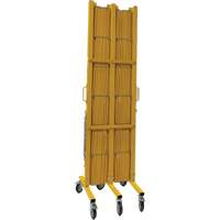 Expandable Barrier, 84" H x 20' L, Yellow Oxymax Inc