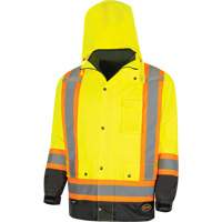 Parka de s&eacute;curit&eacute; d'hiver imperm&eacute;able 7-en-1 5057 Pioneer Yukon, Polyester, Noir/Jaune lime haute visibilit&eacute;, T-petit Oxymax Inc