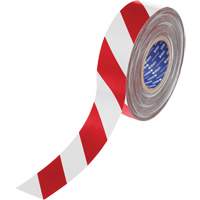 ToughStripe&reg; Max Floor Marking Tape, 2" x 100', Polyester, Red and White Oxymax Inc