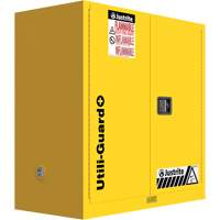 Utili-Guard+ Flammable Safety Cabinet, 30 gal., 1 Door, 43" W x 44" H x 22" D Oxymax Inc